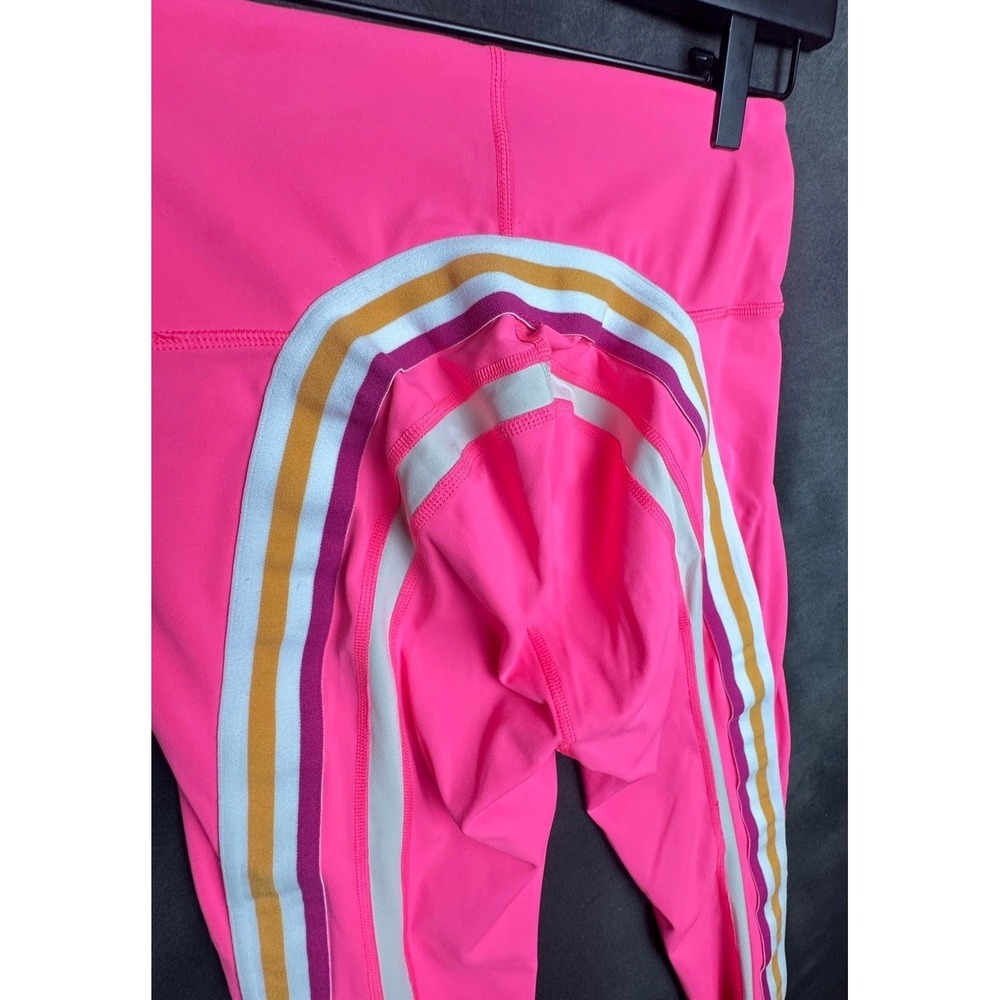 Free People Movement Leggings S Pink Rainbow High Waist BARBIECORE Athletic - Picture 5 of 7